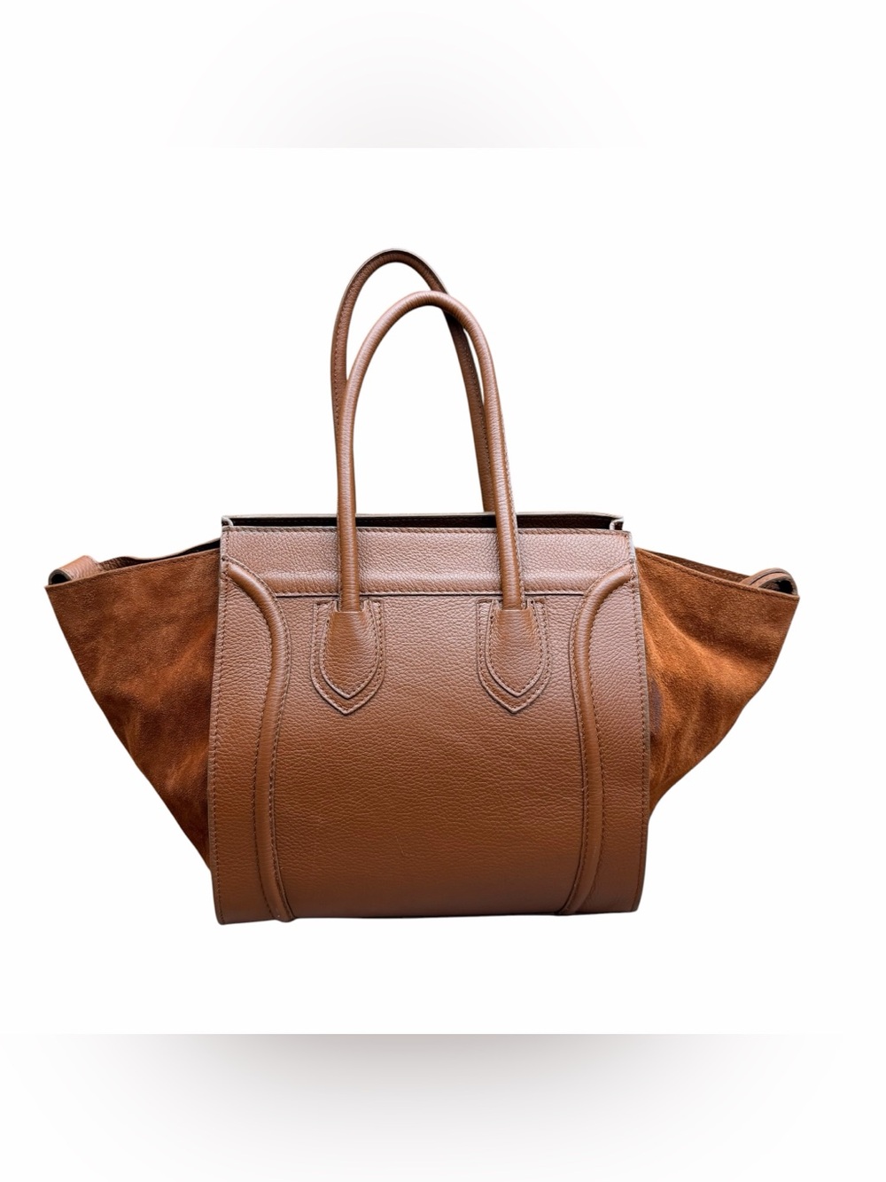 Firenze Classic Structured Leather Tote Bag in Brown